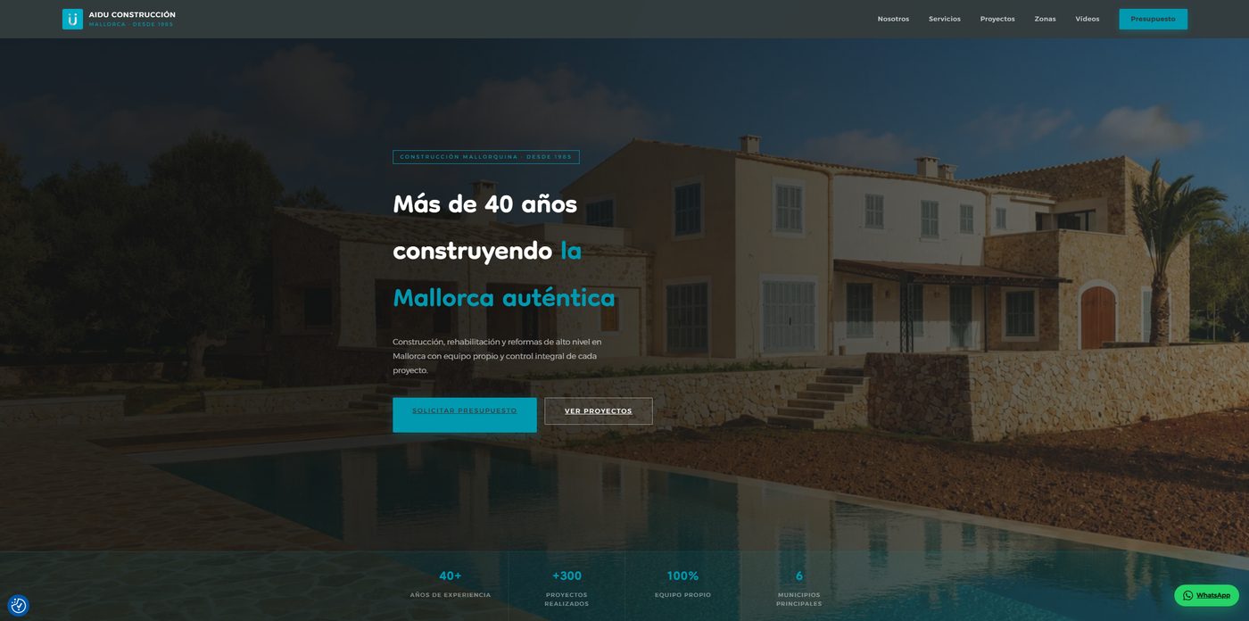 Web de AIDU Construcción