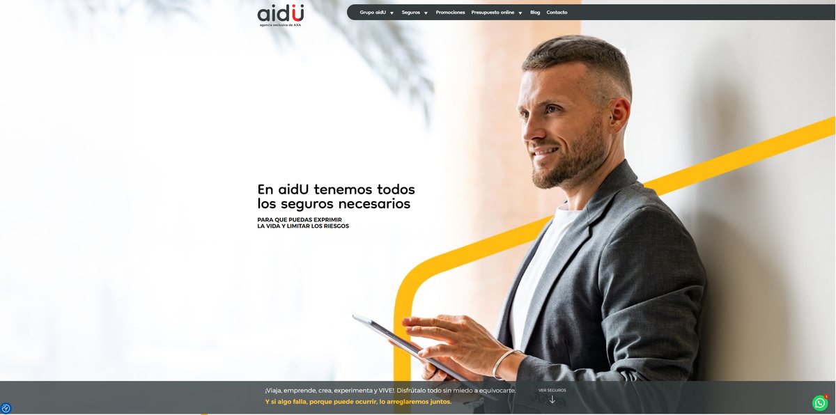 Web de AIDU Seguros